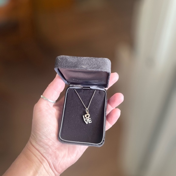 Tiffany & Co Love Necklace with White/Rose Gold and Pave Diamonds - Picture 12 of 12